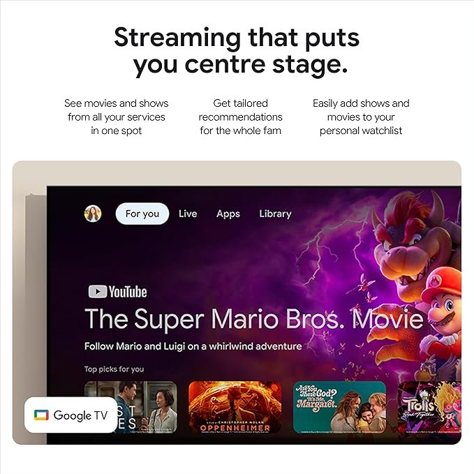 Google TV Streamer (4K) - Fast Streaming Entertainment on Your TV with Voice Search Remote - Watch Movies, Shows, Live TV, and Netflix in 4K HDR - Smart Home Control - 32 GB of Storage - Porcelain - Image 3