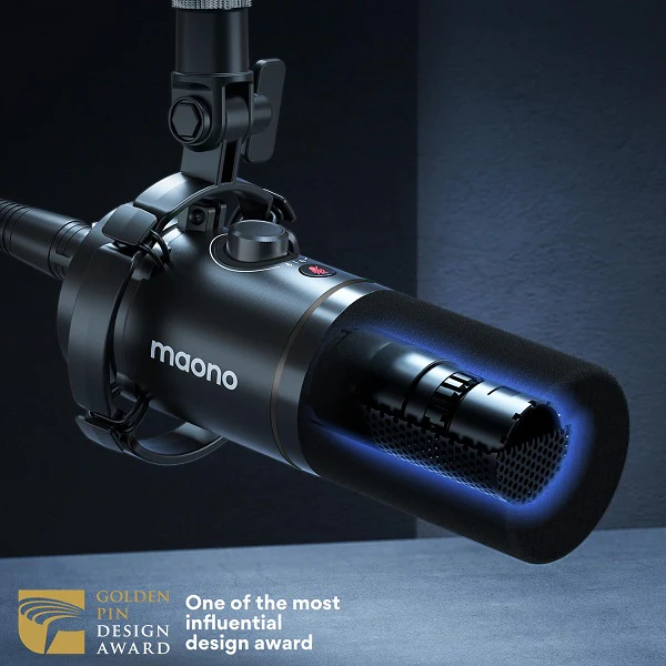 MAONO XLR/USB Dynamic Microphone, RGB Gaming Mic with Software, Mute, Gain Knob, Volume Control and Headphone Jack for Streaming, Podcasting, Recording-PD200X (Black) - Image 10