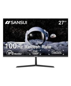 SANSUI Monitor 27 inch 100Hz IPS 1080P Computer Monitor HDMI VGA HDR Tilt Adjustable/VESA Compatible, for Game and Office (ES-27X3AL HDMI Cable Included)