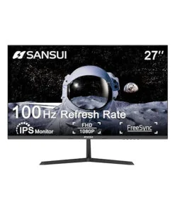 SANSUI Monitor 27 inch 100Hz IPS 1080P Computer Monitor HDMI VGA HDR Tilt Adjustable/VESA Compatible, for Game and Office (ES-27X3AL HDMI Cable Included)