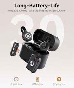 Alternative view of Hollyland Lark M2S Combo (Camera RX+USB-C RX+ Lightning Cable) Wireless Lavalier Microphone for iPhone/Camera/Android/PC